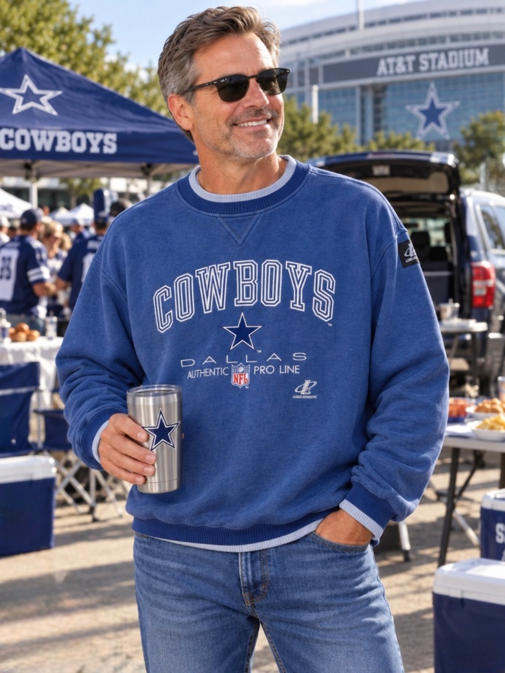Vintage Dallas Cowboys Logo Athletic NFL Pro Line Crewneck Sweatshirt